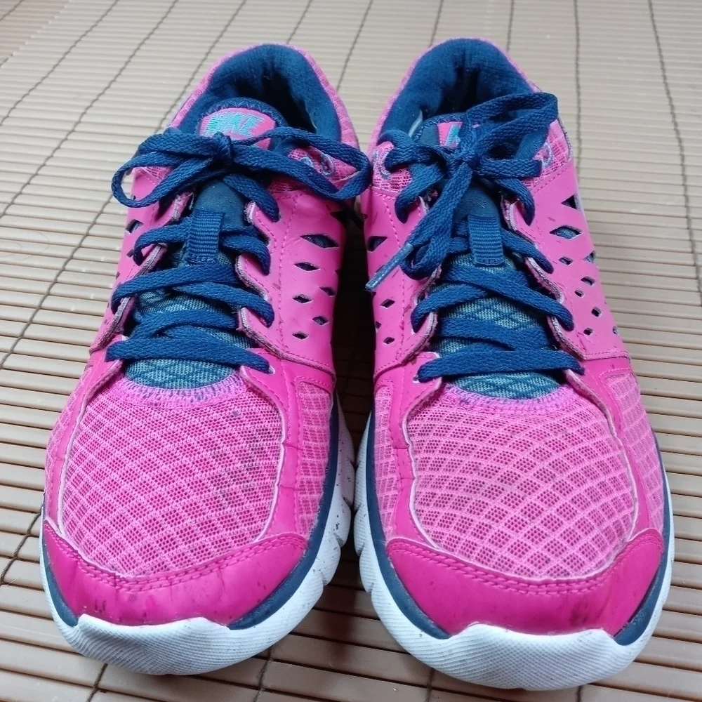 Nike Womens Flex Fitsole 2013 Running Shoes 580440-601 Low Top Lace Up 8.5 pink.